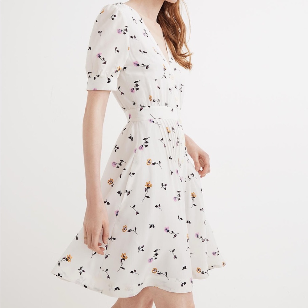 Daylily Pintuck Dress in Sweet Blossoms